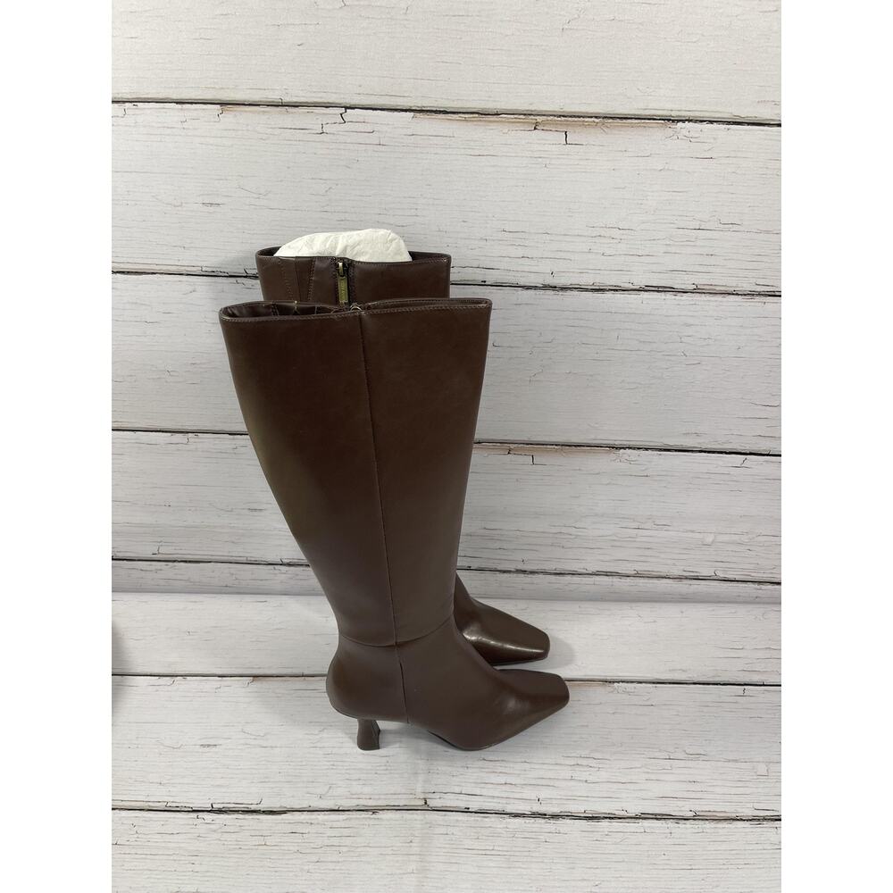 Anne Klein Boots Womens Size 9.5M Brown AKPERFEKTION Knee High Snip Toe PERF03F9 - Picture 4 of 10
